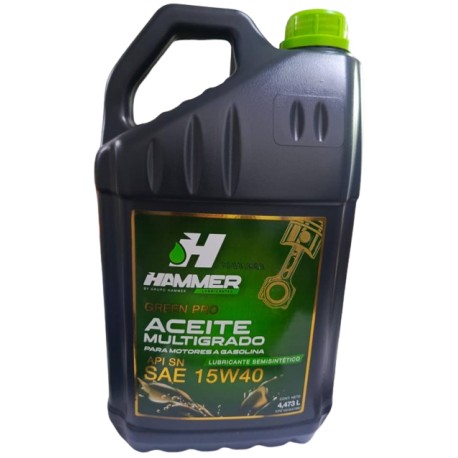 ACEITE SEMISINTETICO MULTIGRADO HAMMER 15W40 API SN 4.473L G