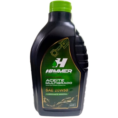 ACEITE SEMISINTETICO MULTIGRADO HAMMER 20W50 API SL0.946L GR