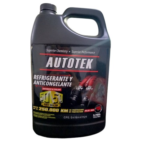 LIQUIDO REFRIGERANTE ANTICONGELANTE ROJO 50/50 3.78 LITROS