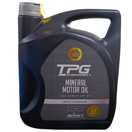 ACEITE DE MOTOR MINERAL SAE 20W 50 API SP PLUS (GARRAFA 3.73