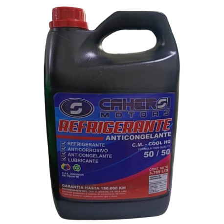 REFRIGERANTE ROJO 50/50 MOTORES GASOLINA/DIESEL PLANTA ELECT