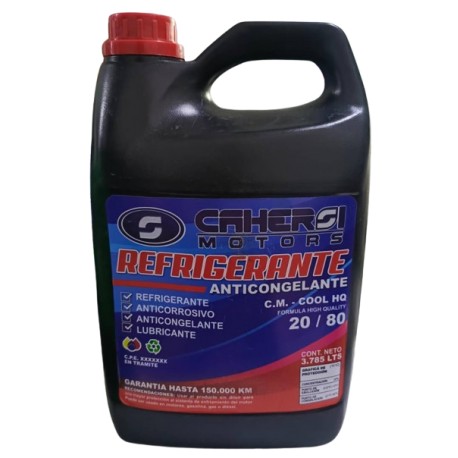 REFRIGERANTE ROJO 20/80 MOTORES GASOLINA/DIESEL PLANTA ELEC