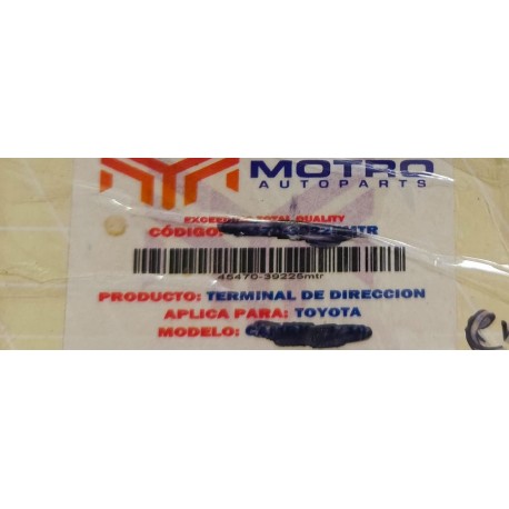 TERMINAL DE DIRECCION TOYOTA CAMRY 06/10