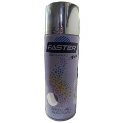 SPRAY ESMALTE ACRILICO PLATA ALTA TEMPERATURA FASTER 350ML
