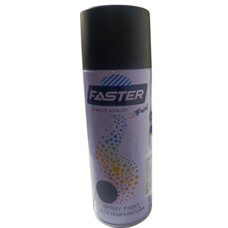 SPRAY ESMALTE ACRILICO COLOR NEGRO ALTA TEMPERATURA 350ML