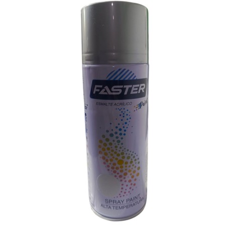 SPRAY ESMALTE ACRILICO COLOR PLATA ALTA TEMPERATURA 350ML