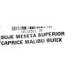 BUJE MESETA SUPERIOR CAPRICE MALIBU BUICK