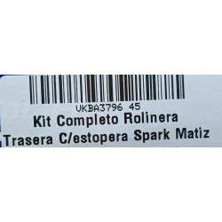 KIT COMPLETO ROLINERA TRASERA C/ESTOPERA SPARK MATIZ