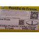 PASTILLAS FRENO HONDA ACCORD 00-01 CIVIC 00-07 LX 06