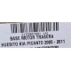 BASE MOTOR TRASERA HUESITO KIA PICANTO 2005 - 2011