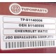 KIT JUEGO EMPACADURA DAEWOO MATIZ DAMA TICO LABO