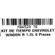 KIT TIEMPO CHEVROLET WAGON R 1.2 6PIEZAS