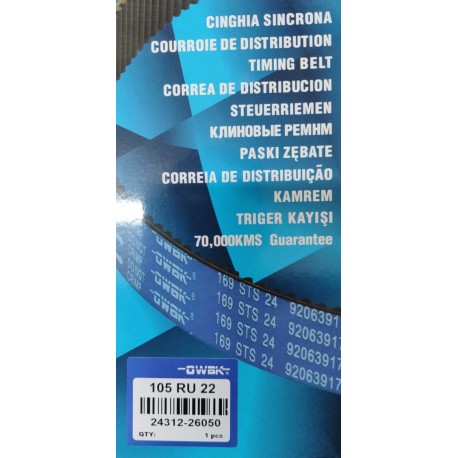 CORREA DE TIEMPO HYUNDAI GETZ 1.6 2006 2007 2008 105 DIENTES